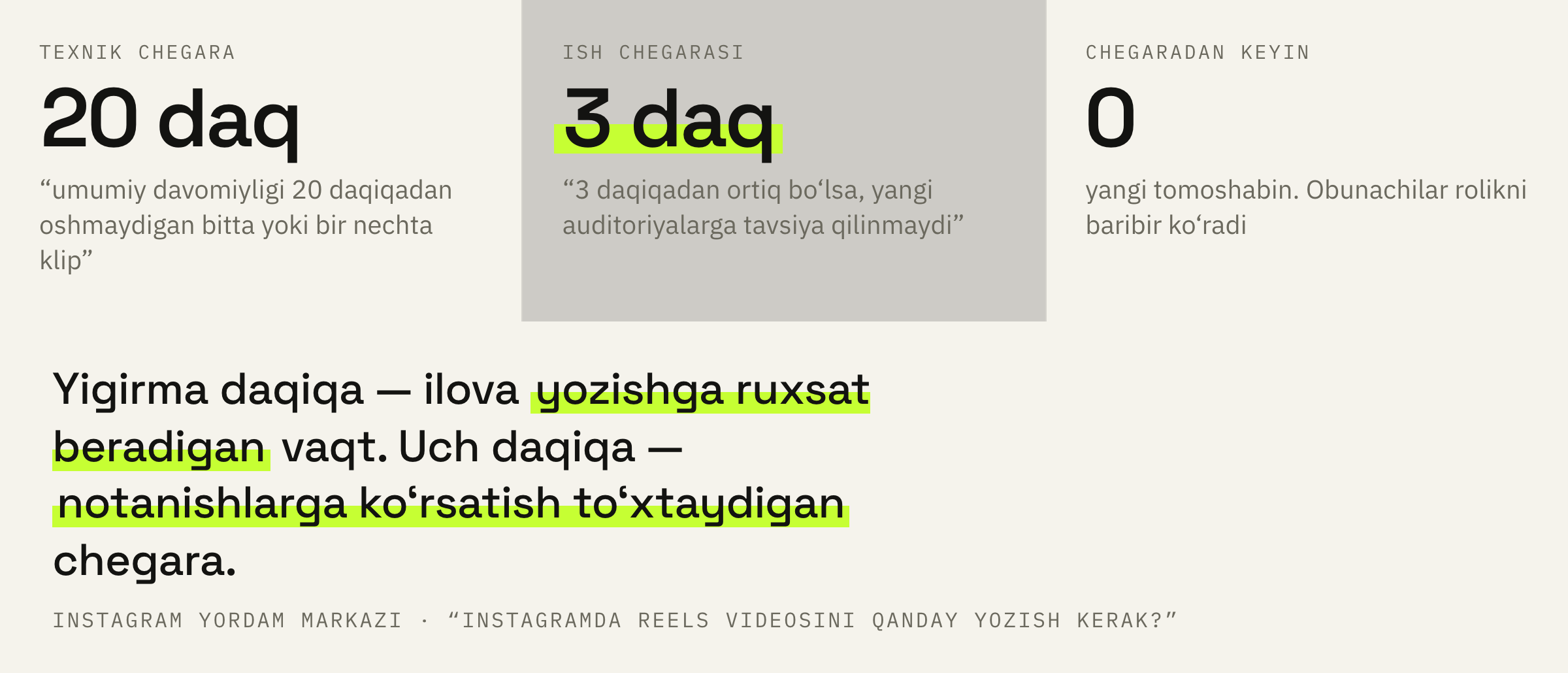 Platforma bitta sahifada aytadigan ikkita uzunlik chegarasi. Ular har xil ishlaydi.