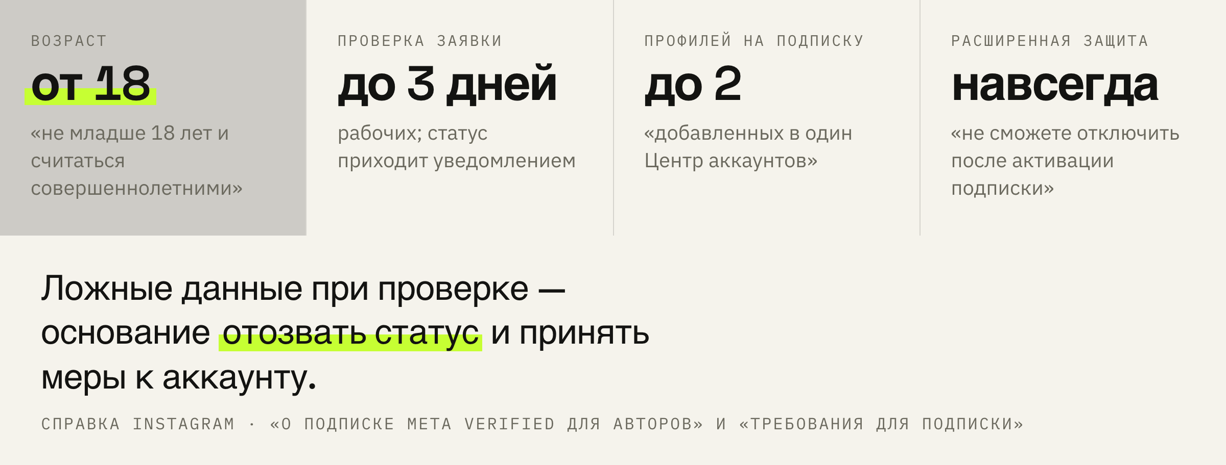 Что нужно до заявки и что нельзя изменить после.
