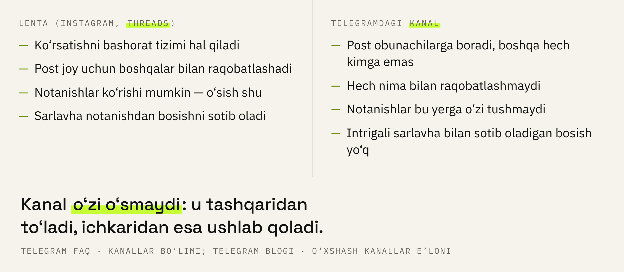 Lentada va kanalda nashr taqdirini nima hal qiladi.