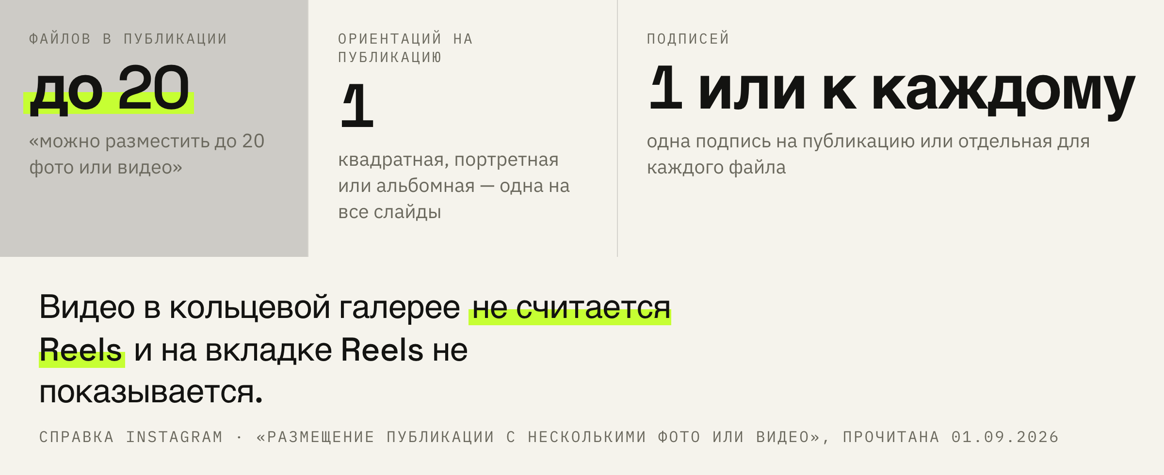 Что справка называет числом, а что запрещает прямо.