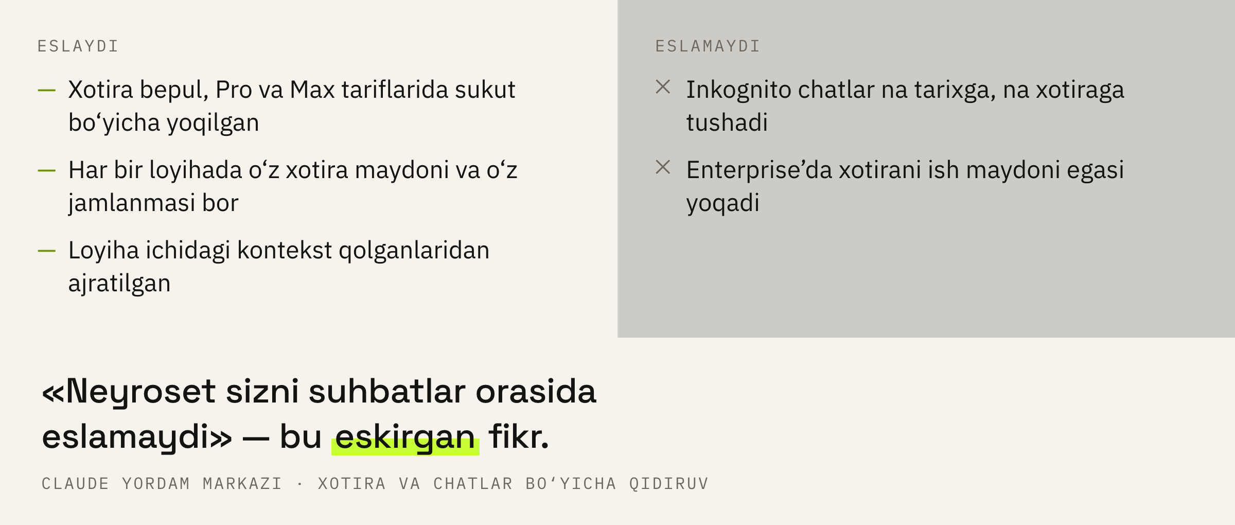 Ovoz profilini loyihaga joylashtirish mantiqli: loyihaning o‘z xotira maydoni bor.