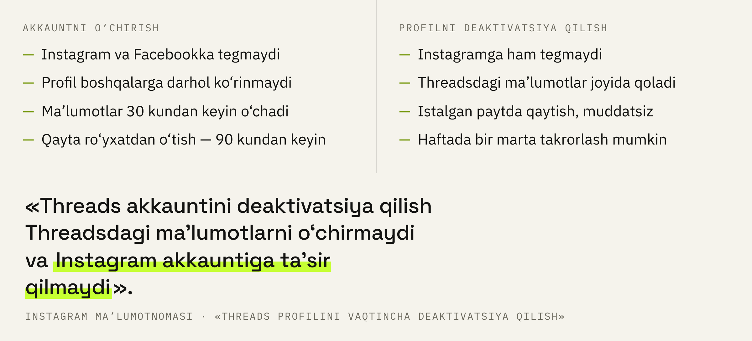 Threadsdan ikkita eshik va har birining orqasida nima turibdi.