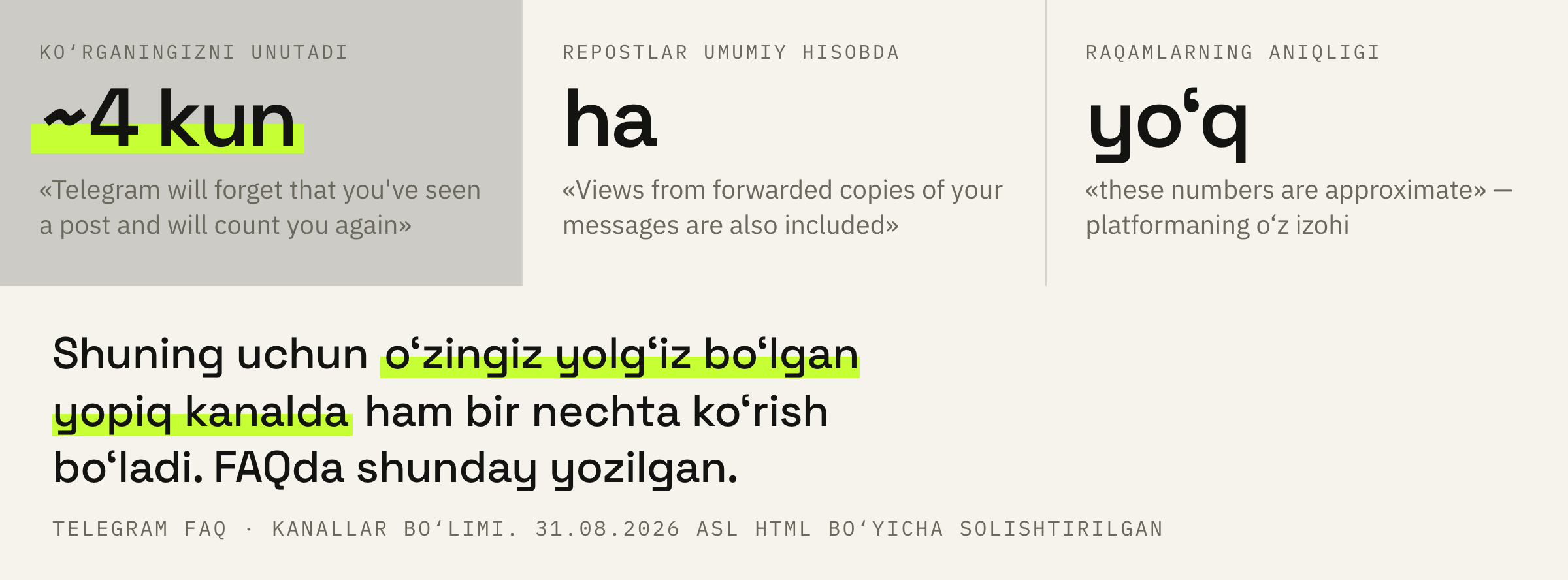 Ko‘rishlar odamlardan ko‘p bo‘lishi mumkin bo‘lgan uchta sabab.