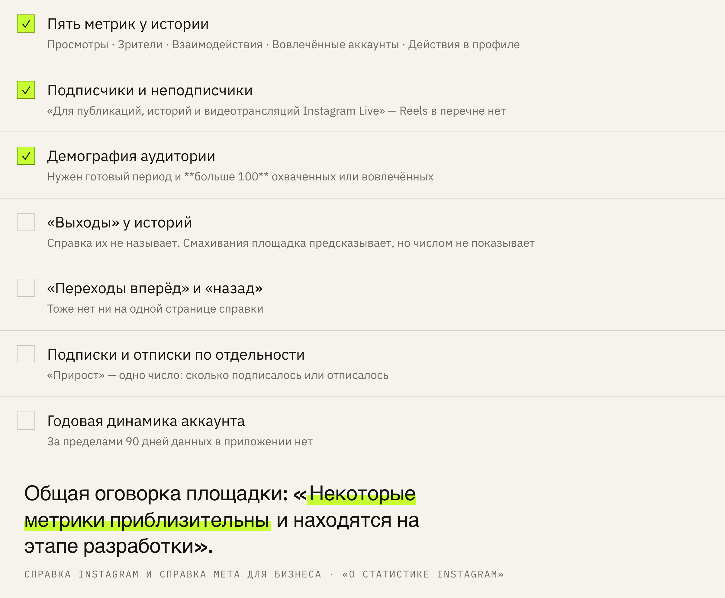 Что справка называет и чего в ней нет.