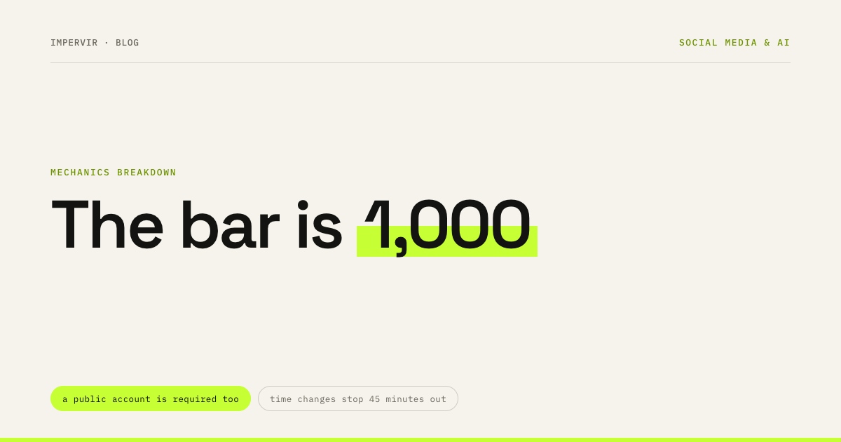 Instagram Live: 1,000 followers and 90 days