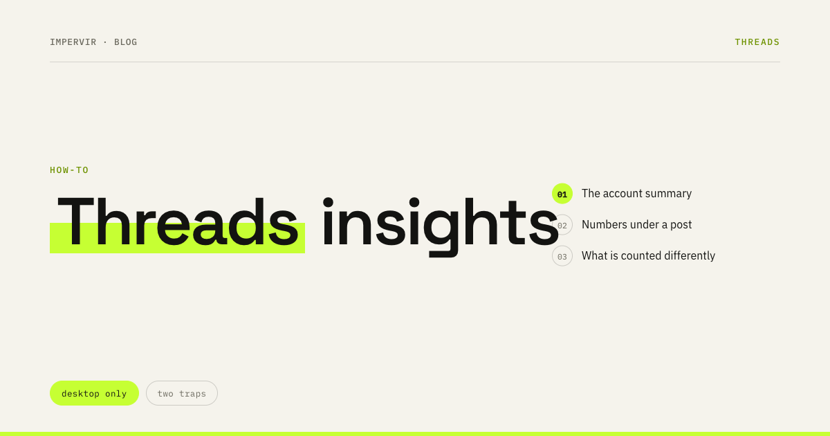How to see your Threads insights and what they actually show