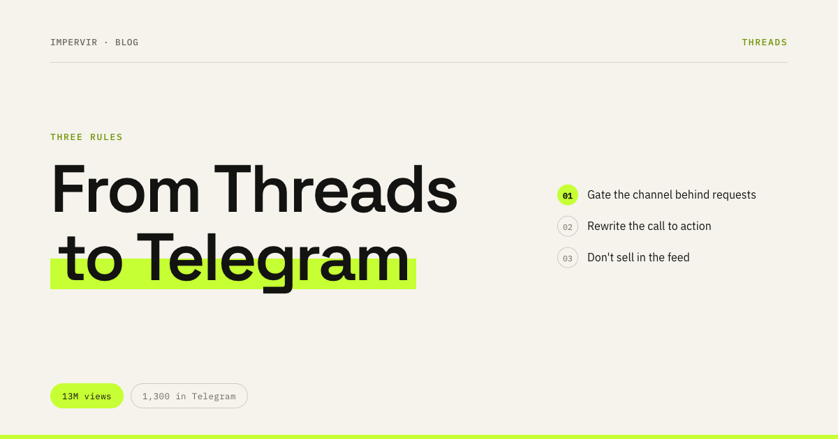 Where you should actually be leading people from Threads