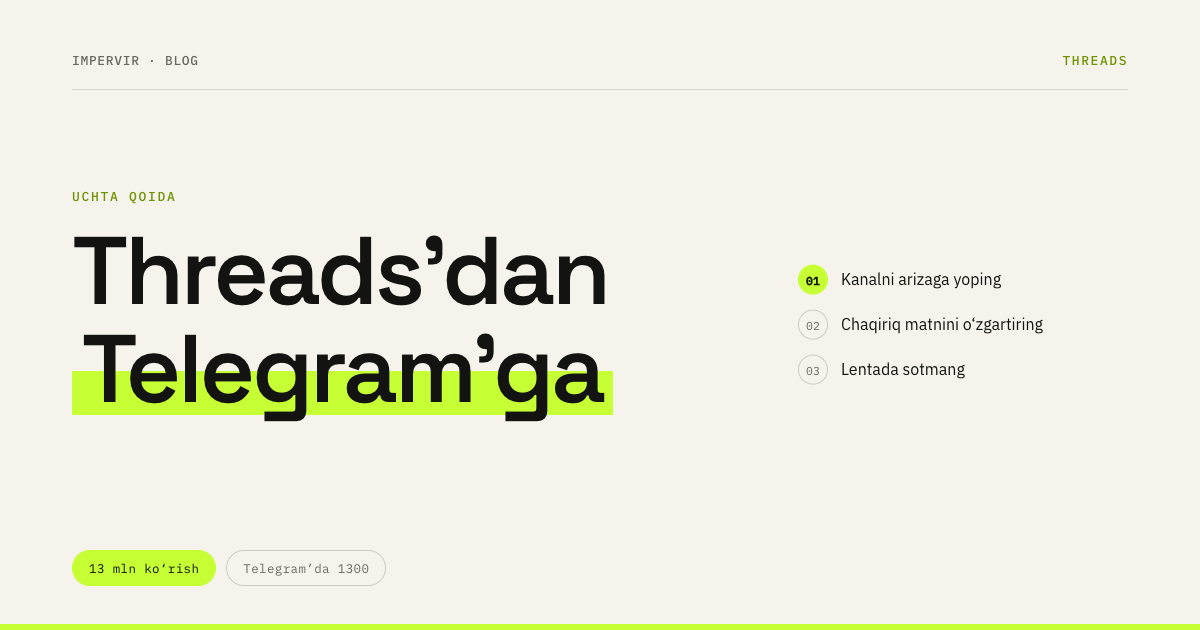 Threads’dan odamlarni aslida qayerga olib borish kerak
